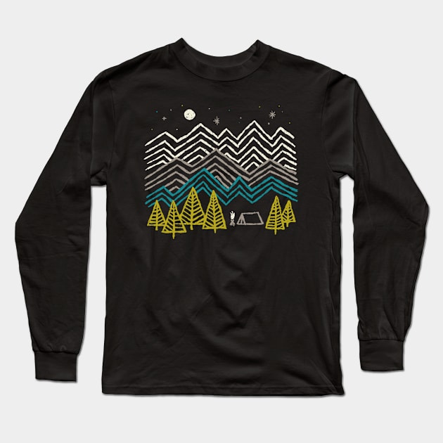 Camping Long Sleeve T-Shirt by quilimo